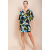Vestido Curto Pequi Viscose Estampa Jardim Noturno