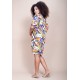 Vestido Curto Plano Morcego Estampa Cores Vibrante