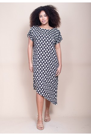 Vestido Midi Plano Estampa Encanto das Margaridas