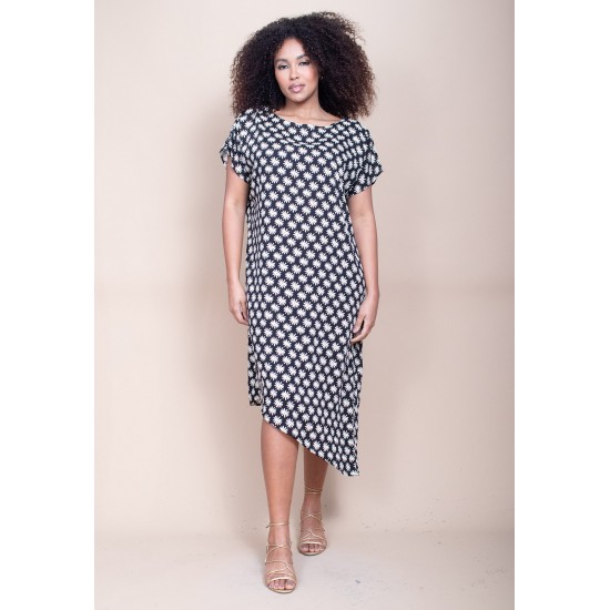 Vestido Midi Plano Estampa Encanto das Margaridas