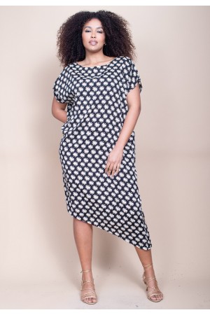 Vestido Midi Plano Estampa Encanto das Margaridas