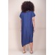Vestido Midi Plano Azul Marinho