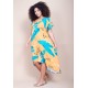 Vestido Midi Plano Estampa Aurora Botânica