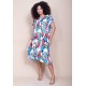 Vestido Midi Plano Estampa Floresce