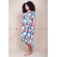 Vestido Midi Plano Estampa Floresce