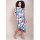 Vestido Midi Plano Estampa Floresce