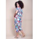 Vestido Midi Plano Estampa Floresce