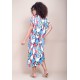 Vestido Midi Plano Estampa Floresce
