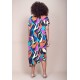 Vestido Midi Plano Estampa Aurora Urbana