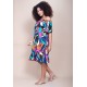 Vestido Curto Mullet Ombro a Ombro Estampa Aurora Urbana