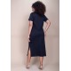 Vestido Midi Algodão Manga Curta Moda Evangélica Preto