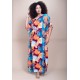 Vestido Kaftan Viscose Longo Estampa Aurora Profunda