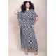 Vestido Kaftan Viscose Longo Estampa Encanto das Margaridas