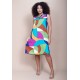 Vestido Midi Viscose Regata Piaf Jardim Azul