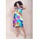 Vestido Midi Viscose Regata Piaf Jardim Azul