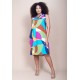 Vestido Midi Viscose Regata Piaf Jardim Azul