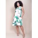 Vestido Midi Viscose Regata Piaf Folhagem Poetica