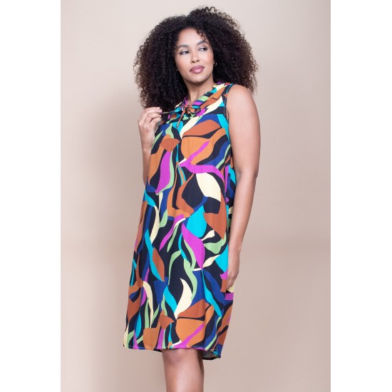 Vestido Midi Viscose Regata Piaf Aurora Urbana