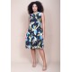 Vestido Midi Viscose Regata Piaf Jardim Noturno