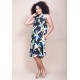 Vestido Midi Viscose Regata Piaf Jardim Noturno