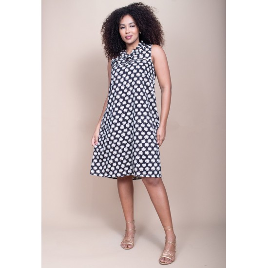 Vestido Midi Viscose Regata Piaf Festa das Margaridas