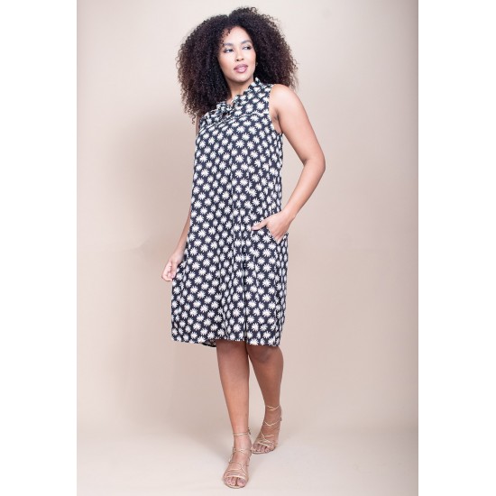 Vestido Midi Viscose Regata Piaf Festa das Margaridas