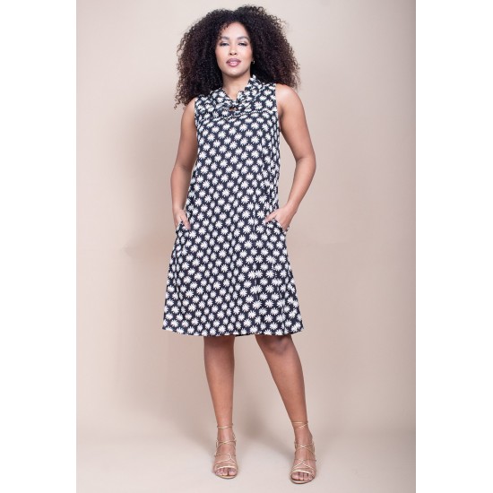 Vestido Midi Viscose Regata Piaf Festa das Margaridas