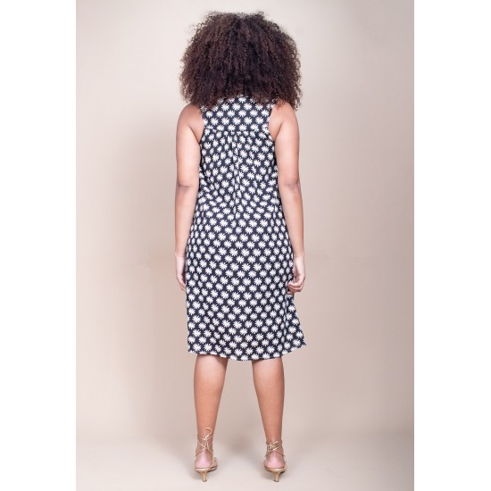 Vestido Midi Viscose Regata Piaf Festa das Margaridas