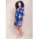 Vestido Curto Pequi Viscose Festa das Flores Azul