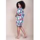 Vestido Curto Pequi Viscose Estampa Floresce