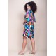 Vestido Curto Pequi Viscose Estampa Aurora Urbana