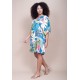 Vestido Curto Pequi Viscose Estampa Brisa Botânica