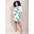 Vestido Curto Pequi Viscose Estampa Folhagem Poética