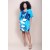 Vestido Curto Pequi Viscose Estampa Imbé Blue
