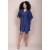 Vestido Curto Pequi Viscose Azul Marinho