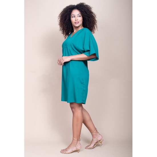 Vestido Curto Pequi Viscose Verde