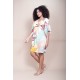 Vestido Curto Pequi Viscose Estampa Aurora Suave