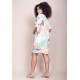 Vestido Curto Pequi Viscose Estampa Aurora Suave