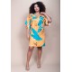 Vestido Curto Pequi Viscose Estampa Aurora Botânica