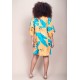 Vestido Curto Pequi Viscose Estampa Aurora Botânica