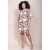 Vestido Curto Pequi Viscose Estampa Cores Vibrantes
