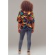 Blusa Gola V Manga Curta Estampa Aurora Urbana