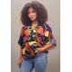 Blusa Gola V Manga Curta Estampa Aurora Urbana