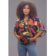 Blusa Gola V Manga Curta Estampa Aurora Urbana