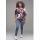 Blusa Gola V Manga Curta Estampa Urban Jungle
