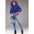 Bolsa Acolchoada em Jeans Azul Claro