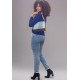 Bolsa Acolchoada em Jeans Azul Claro