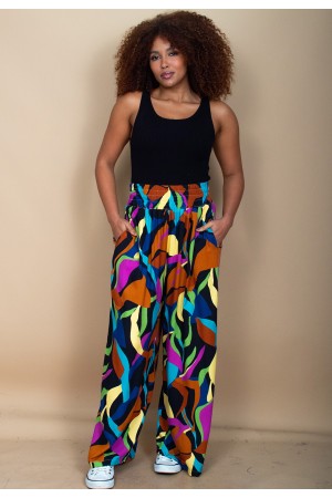 Calça Pantalona Elastic Embaú Estampa Aurora Urbana