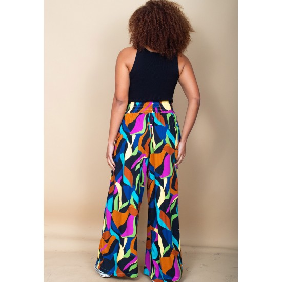 Calça Pantalona Elastic Embaú Estampa Aurora Urbana