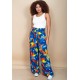 Calça Pantalona Elastic Embaú Estampa Maré Vibrante
